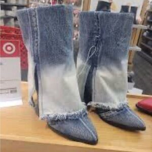 Wild Fable Calista Denim Foldover Booties.